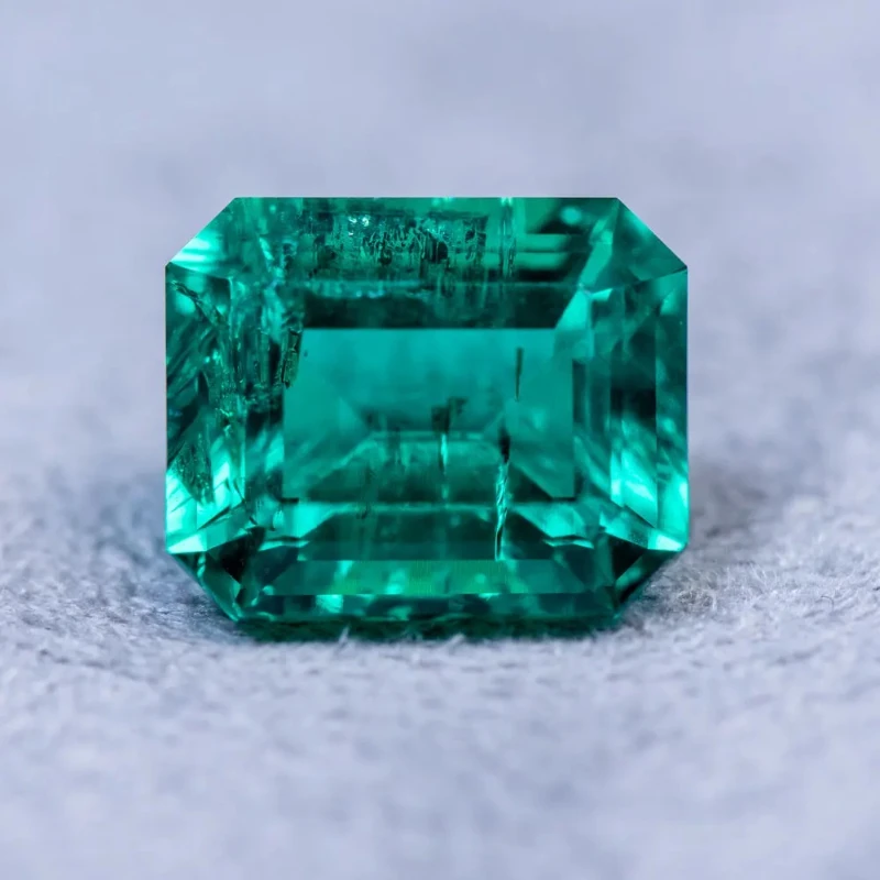 Top Lab Grown Columbia Emerald Stones Hand-cut Hydrothermal Emeralds Gemstone for Diy Jewelry Making Selectable  Certificate