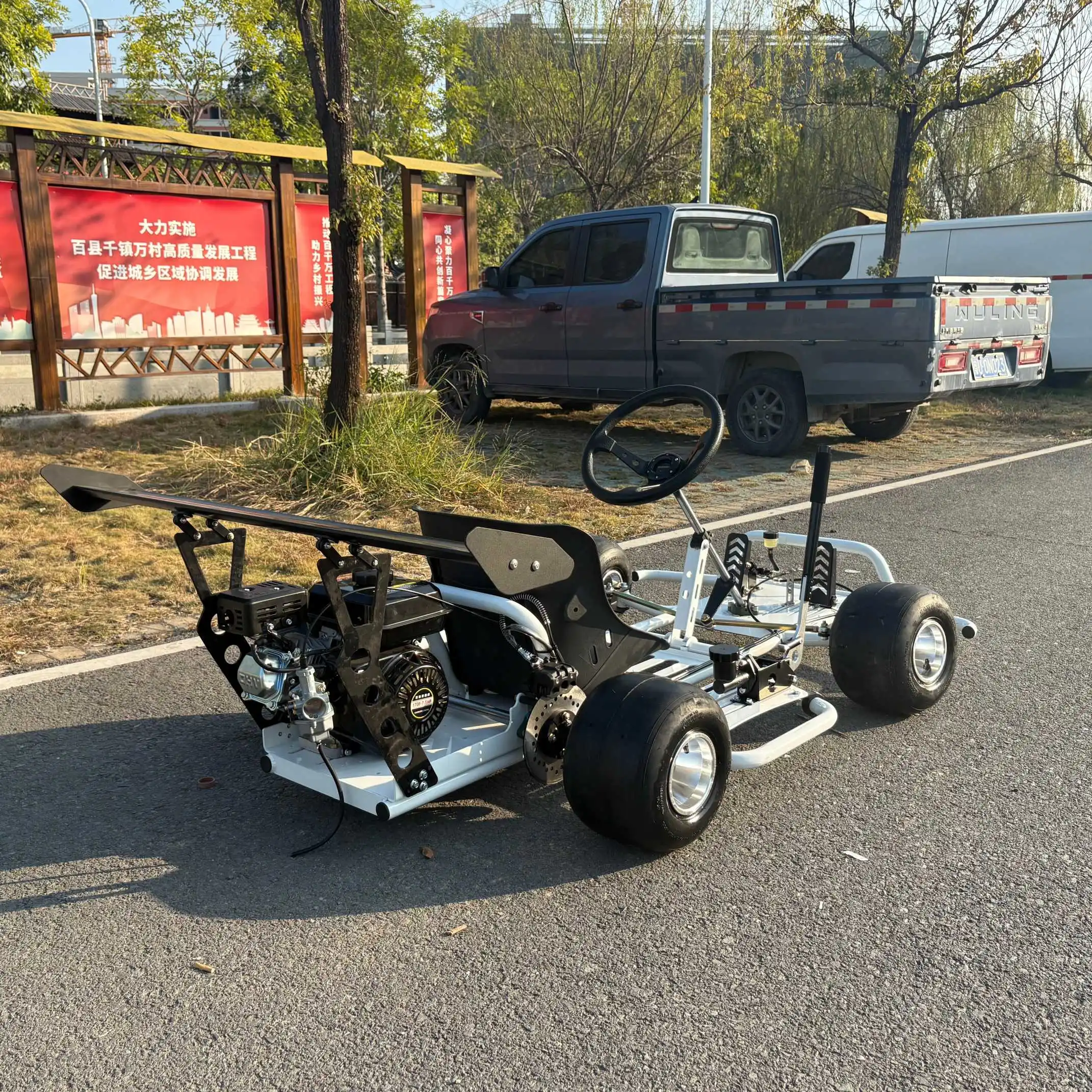 200c Adjuct  Powdered Drive Buggy Monoposto a Buon Mercato Drift Go Kart with Front Hand Brake