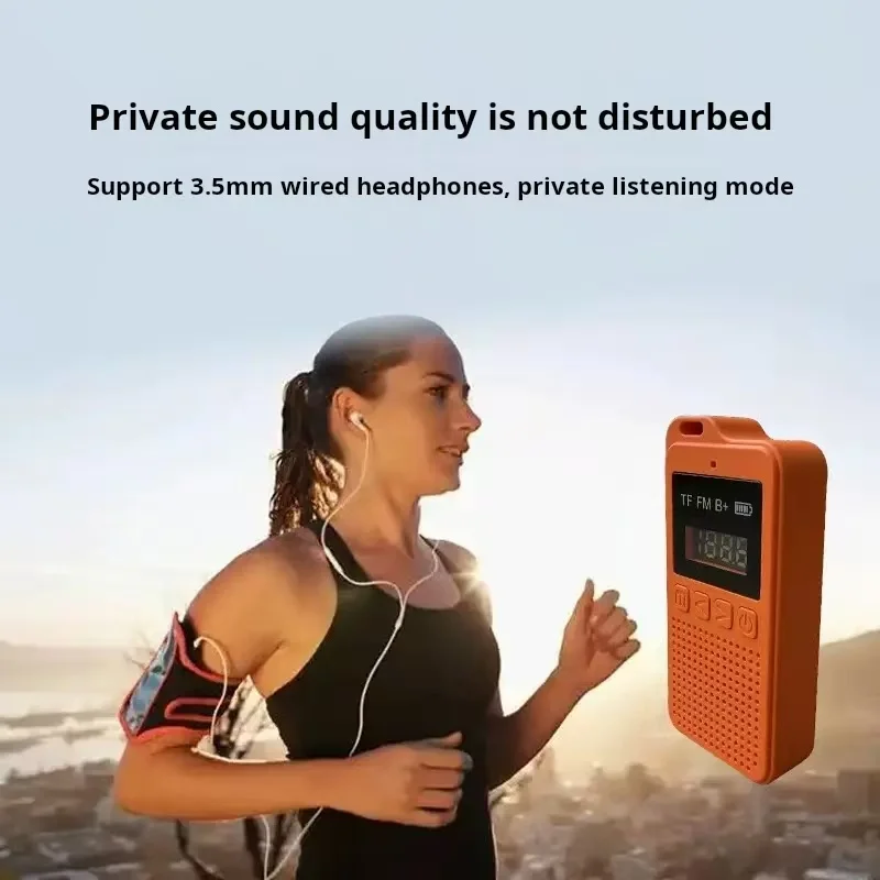New Mini Radio Multi functional Convenient Wireless Bluetooth Small Speaker Card Insertion MP3 Ultra Long Battery Pocket Radio