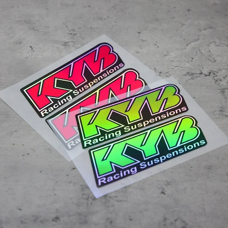 2PCS/SET Stiker Suspensi Balap KYB Berwarna-warni, Ideal untuk Kustomisasi Kendaraan, Menampilkan Identitas Merek dalam Balap