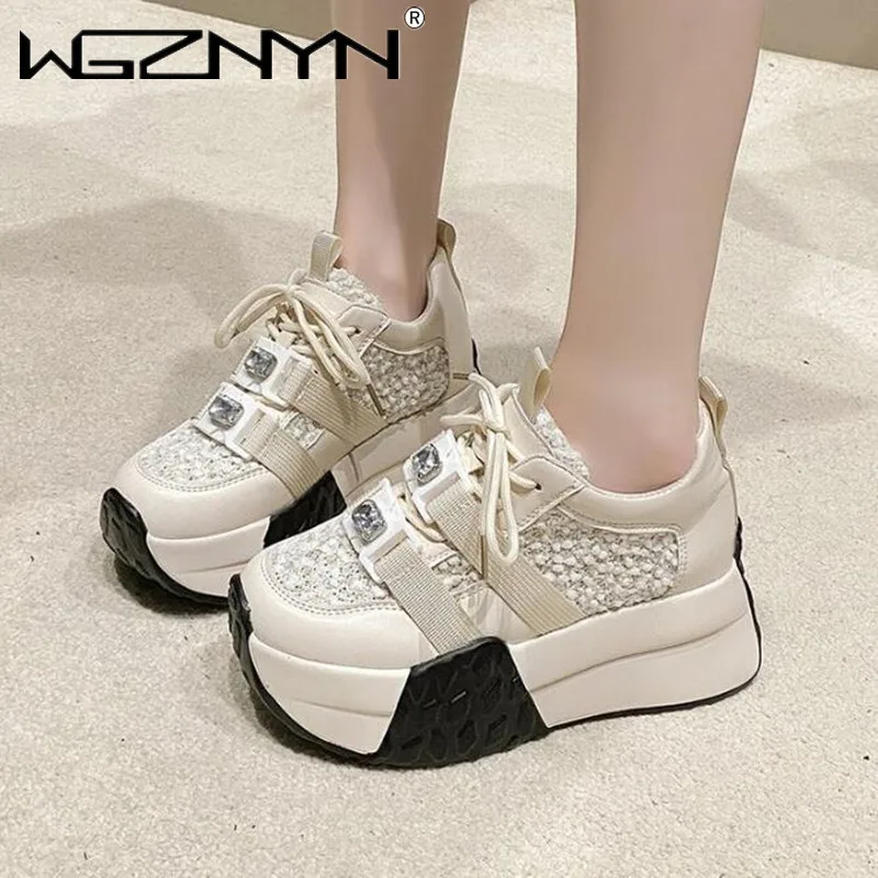 High Appearance Level Thick Soles Increase Lean Legs Long Matching Color All Comfortable Non-slip Breathable Wear Women's Shoes