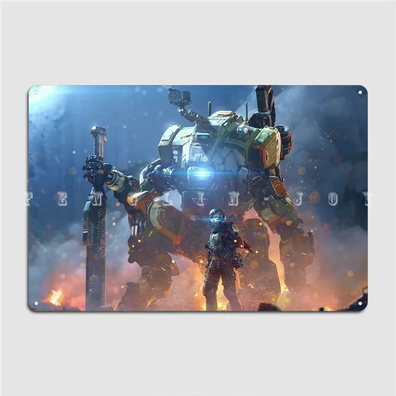 Titanfall 2 Metal Sign Wall Cave Decoration Plaques Living Room Tin sign Poster