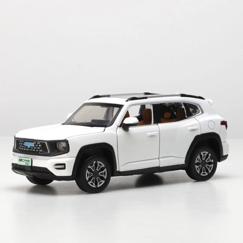 Haval Dargo-Second Generation Alloy Car Model, GWM Big Dog, Grey White SUV, Desktop Decoration, Adult Gift, 1: 32