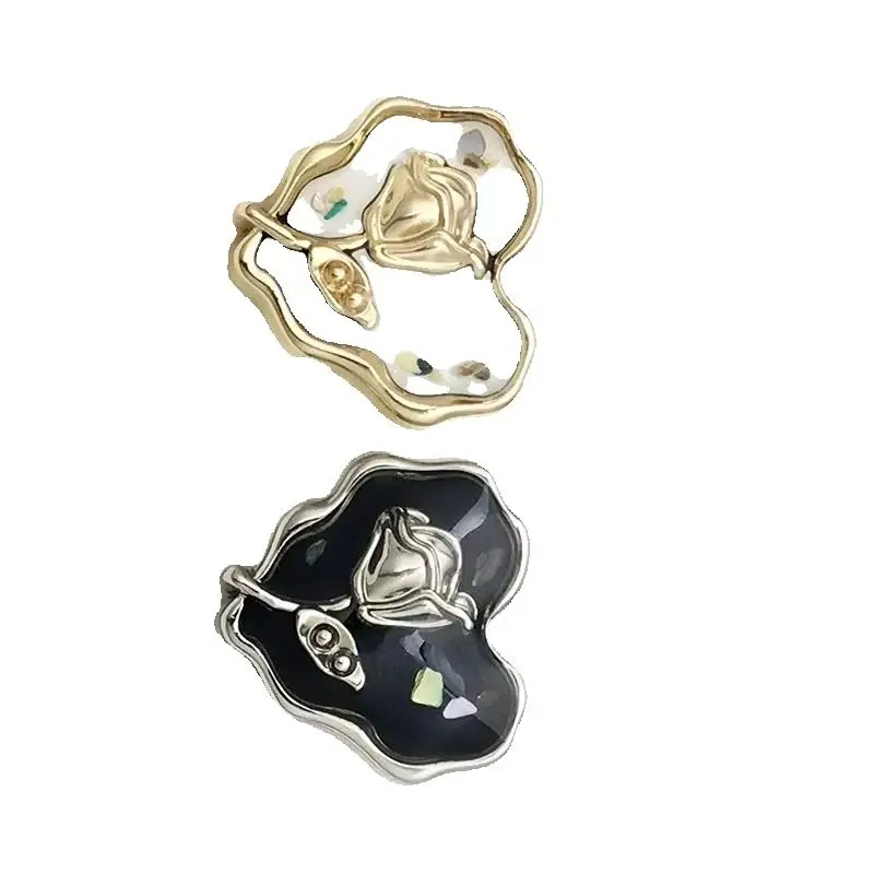 10PCS Golden rose point oil peach heart metal buttons love buttons female coat jumper jacket tweed decorative buttons