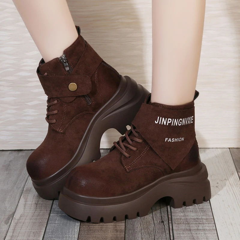 

Flat Shoes Women's Ankle Boots Sports Lace Up Shoes Winter Snow Boots 2026 Fashionable Walking and Running Shoes New Style