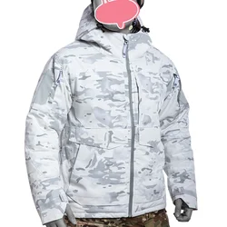 Outdoor Tactical suit snow camouflage jacket Skiwear Clothing Snow Camo Winter Cotton White Camouflage Clothing Jacket Coat