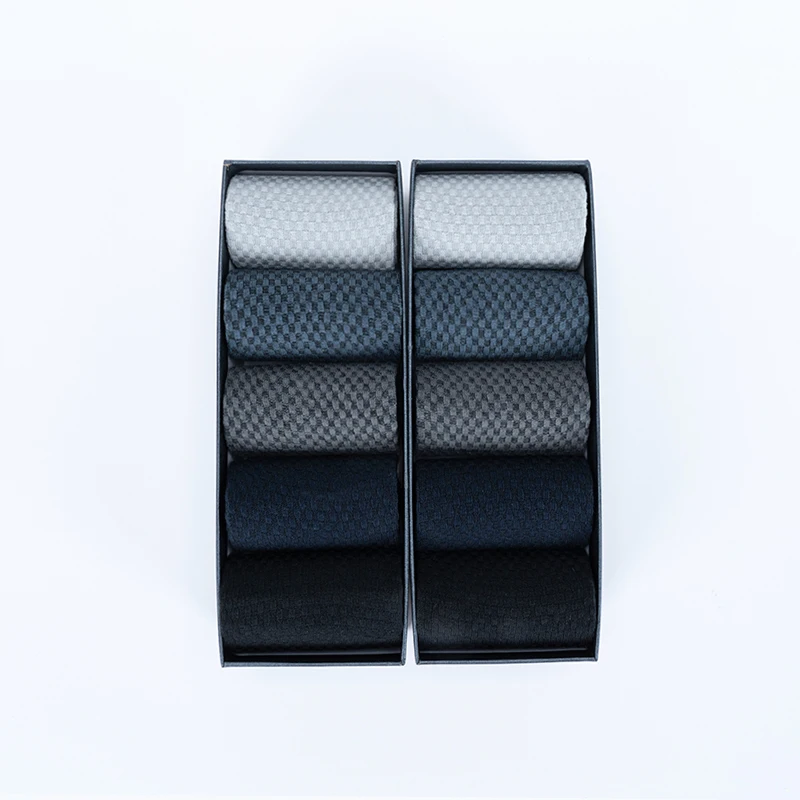 8 paires/lot printemps été automne hiver hommes chaussettes d'affaires de haute qualité solide noir longue chaussette courte sport décontracté respirant