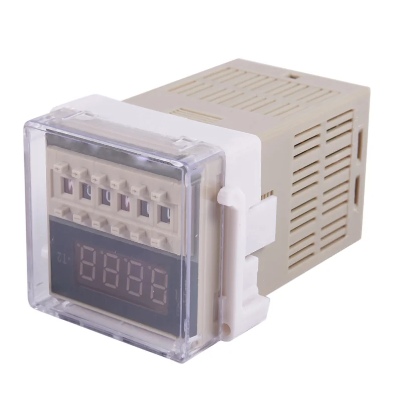 

ABSS-6X AC 220V 5A Programmable Double Delay Relay Device Tool DH48S-S