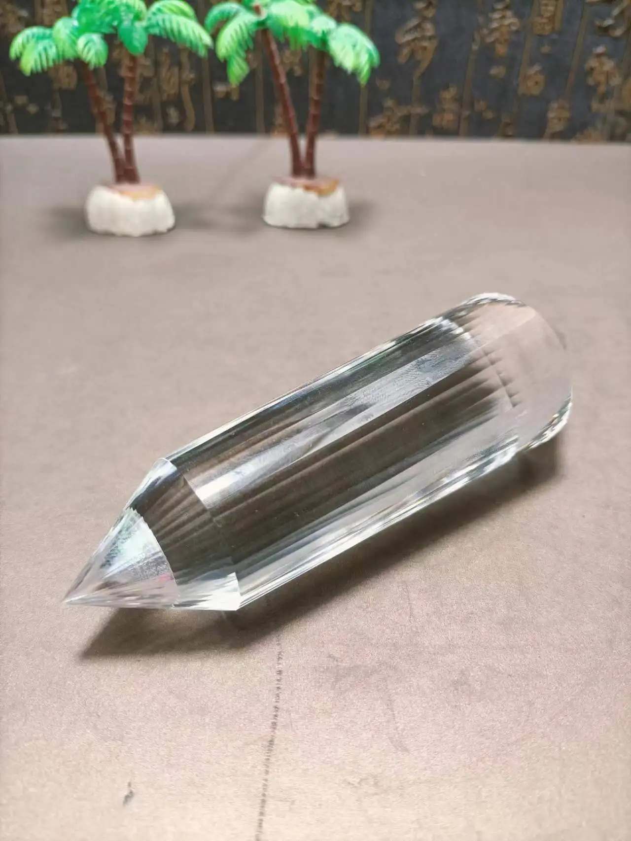 48-sided TD Natural Vogel inspired Wand Gem Clear Quartz Crystal Point  Reiki Fashion Gift Chakra Degaussing and Healing