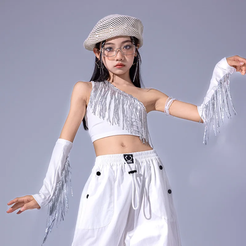 เด็กหญิง Hip Hop เครื่องแต่งกายเสื้อผ้าชุดเต้นรําแจ๊ส Street เต้นรํา Modern Dancer ชุด