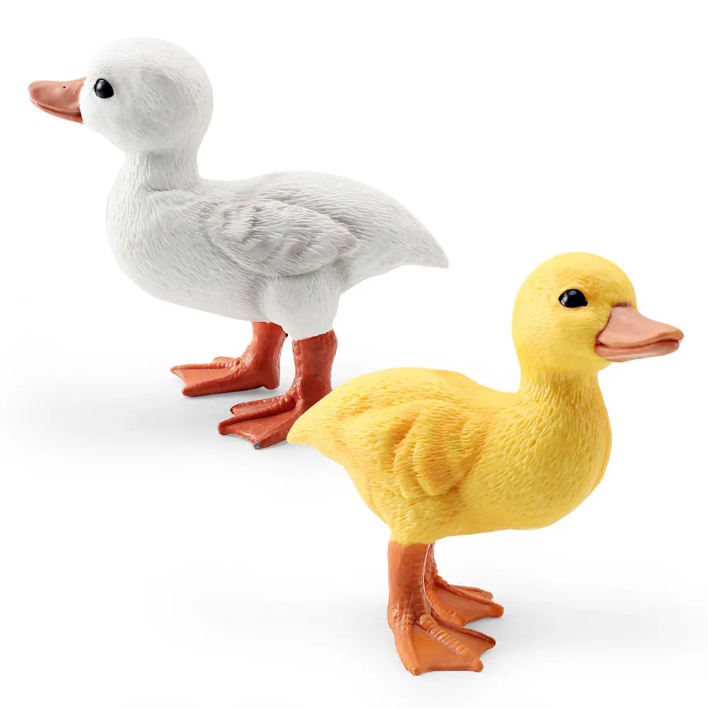 

Simulation Poultry Duck Model Solid Yellow White Duck Farm Animal Miniture Scene Decoration Toy Ornaments HG95