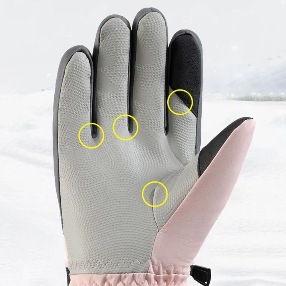 Guanti da sci invernali ultraleggeri Guanti da snowboard impermeabili antiscivolo Guanti touchscreen addensati con dita intere per moto