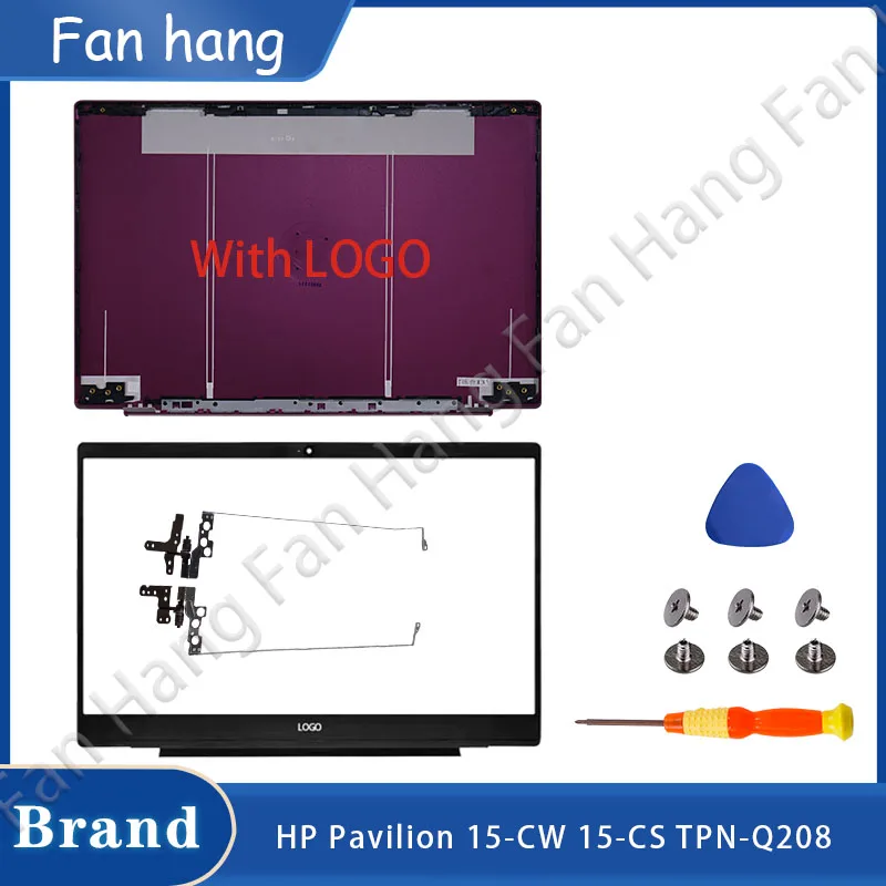 New For HP Pavilion 15-CS 15-CW TPN-Q208 Q210 LCD Back Cover/Bottom Case/Front Bezel Hinges Laptop Parts Housing Replacement