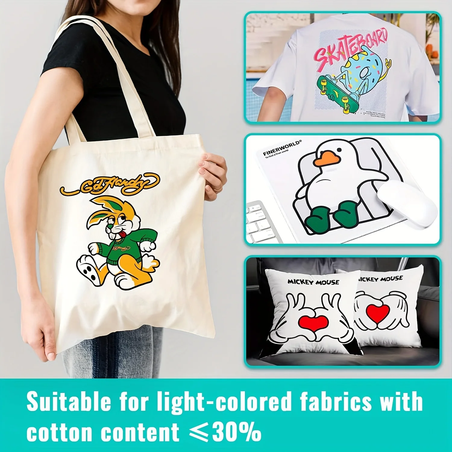 ورق تسامي 100 جرام 8.3 × 11.7 بوصة 100 ورقة لأي طابعة نافثة للحبر تتطابق مع حبر التسامي