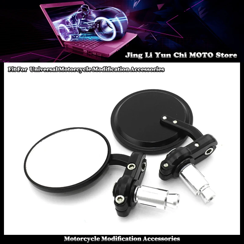 

Fit For Benelli Motorcycle Bar End Side Rearview Mirror Universal Motorbike Bike Handlebar Rear View Mirrors 1 Pair 7/8" 22mm