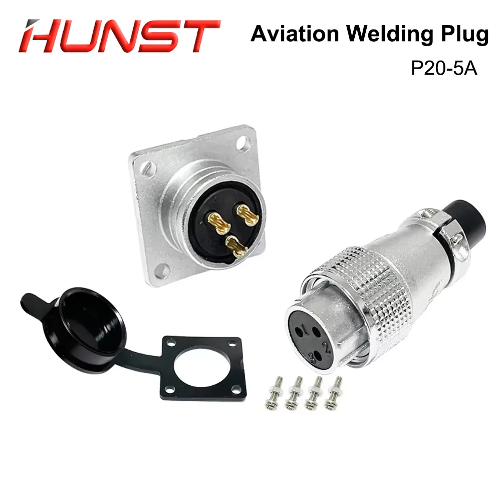 Hengst 1 Piece Metal Aviation Socket, 3-Flute Threaded Coupler Coupler Coupler Panel Plug - Female Male Connector