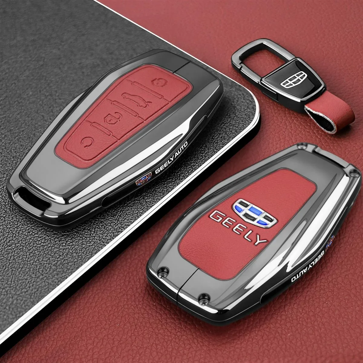 Zinc Alloy Car Key Case for Geely Monjaro Montero Monroe Keychain Remote Protection Cover Shell Housing Holder Fob Accessories