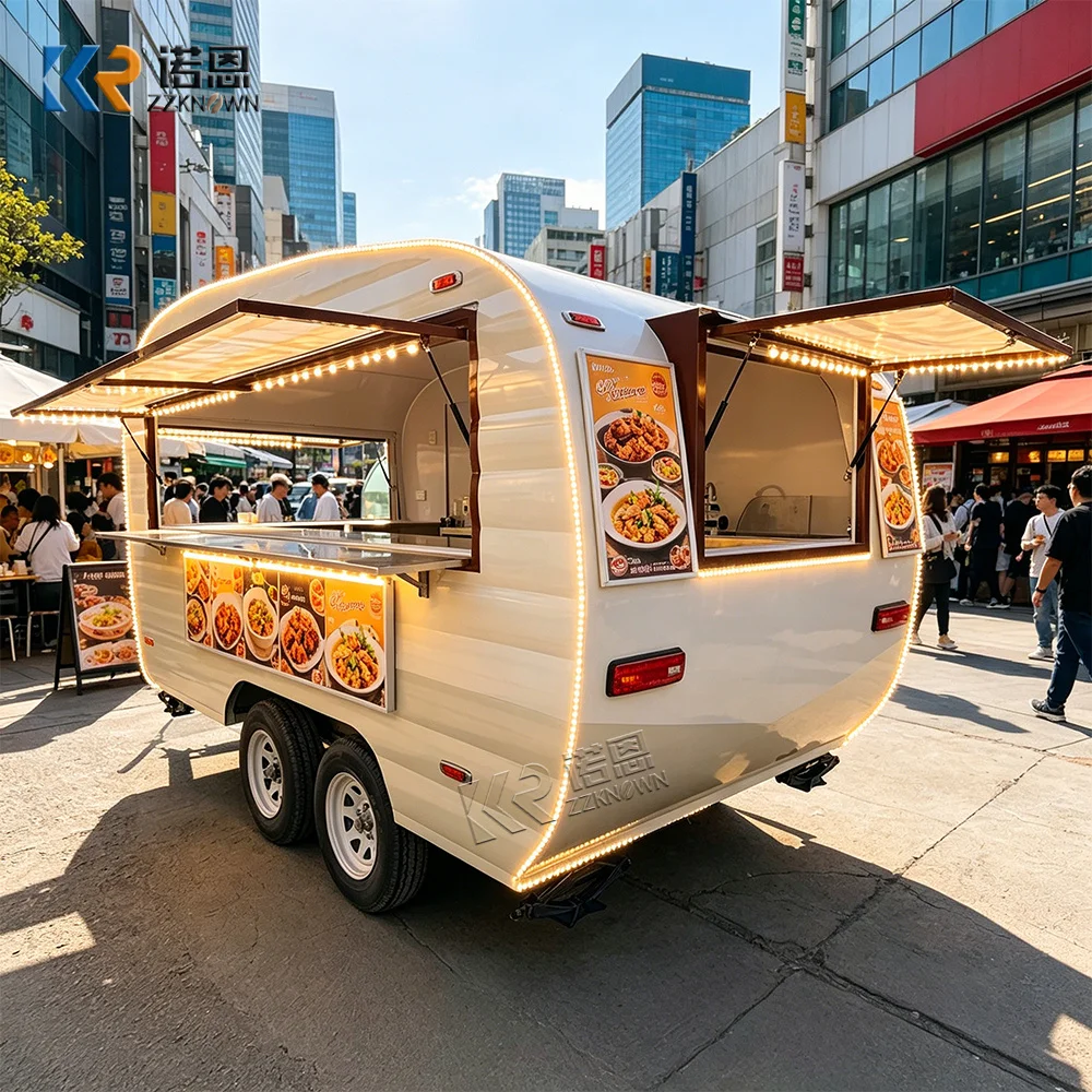 

COC DOT Certified Mobile Food Truck Full Kitchen Catering Trailer Hot Selling Street Food Cart with Complete Kitchen Equipment