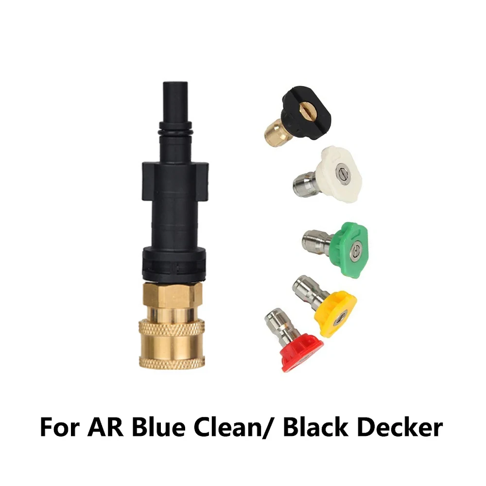  High Pressure Water Gun Adapter For AR Blue Clean/ Black Decker To Quick Connect 1/4