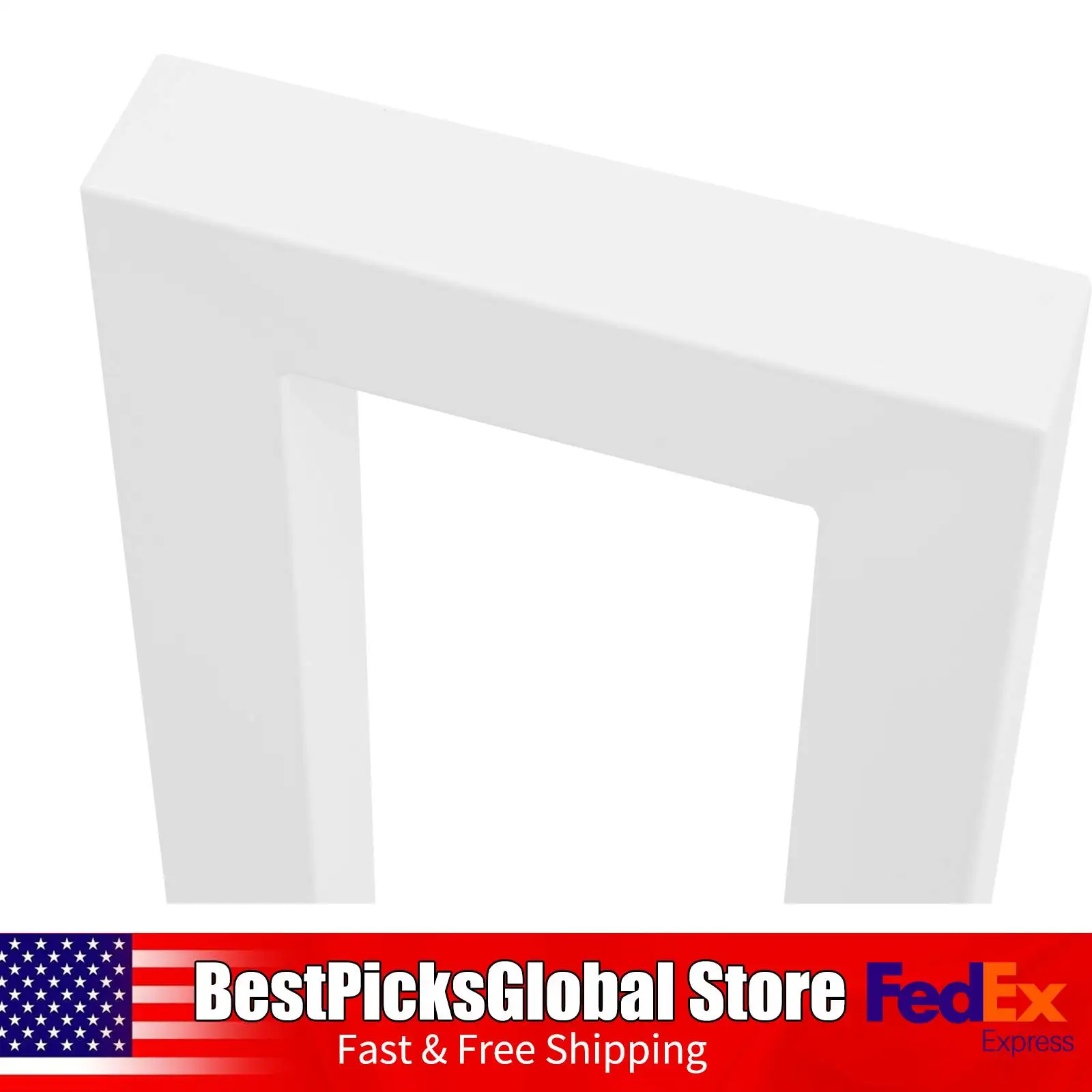 2 قطعة درابزين درج بارتفاع 35.43 بوصة على شكل حرف U، أبيض/أسود، مستطيل + نمط مربع، أقطاب دعم أمان من الحديد المزخرف #5