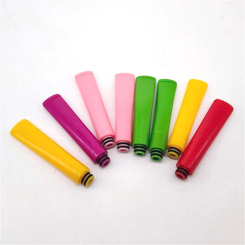 1PC 510 Plastic Drip Tip Multi‑Color Long Straight Curved Mouthpiece Straw Joint Random Color