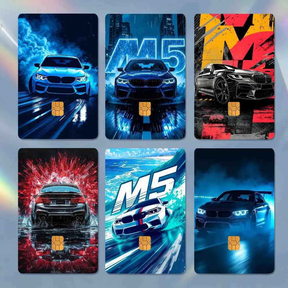 M-M4 M-M5 High Performance Luxury Sports Car HD Waterproof Card Skins Protective Stickers for Credit Bank Game Cards