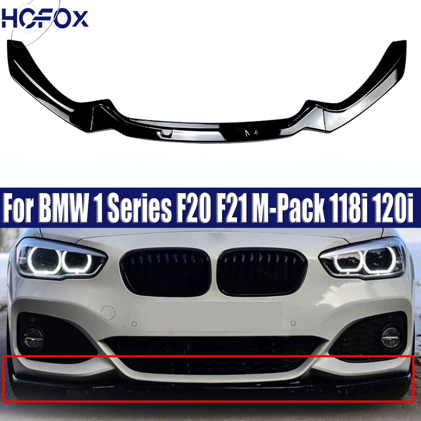 Front Bumper Spoiler Lip Kit For BMW 1 Series F20 F21 M-Pack 118i 120i 2015-2019