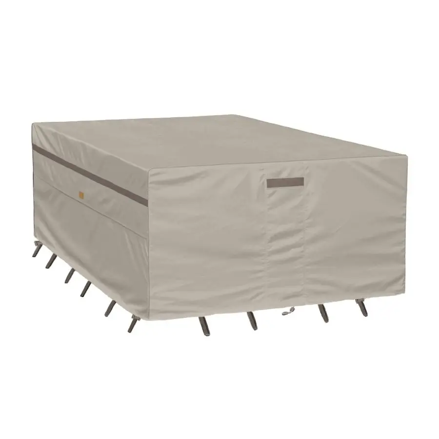 

Чехлы для уличной мебели Balsam, сверхпрочные, водонепроницаемые, устойчивые к выцветанию, для прямоугольных столов и стульев, 98 Ш x 78 Г x 28 В