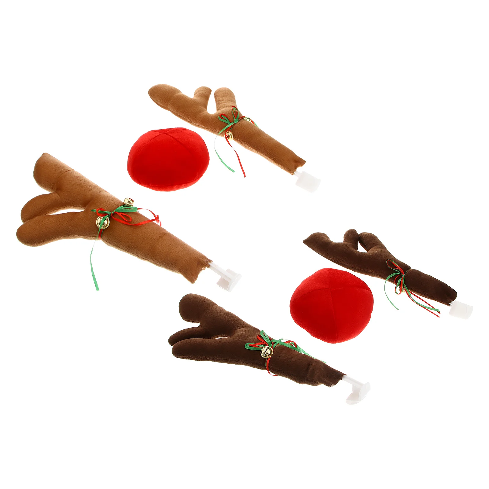 

2 set Christmas Antlers Decor Premium Flannel Material Durable Wear-Resistant Easy Install No Tools Needed Holiday Decoration