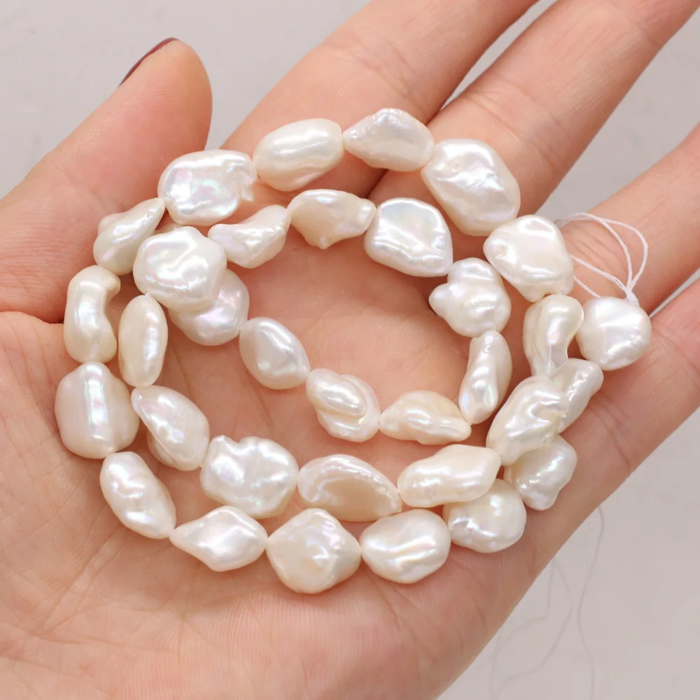 9-10mm Natural Freshwater Baroque Pearls Irregular Shape Recycled Beads for Elegant Ladies DIY Charm Fashion Jewelry Necklace