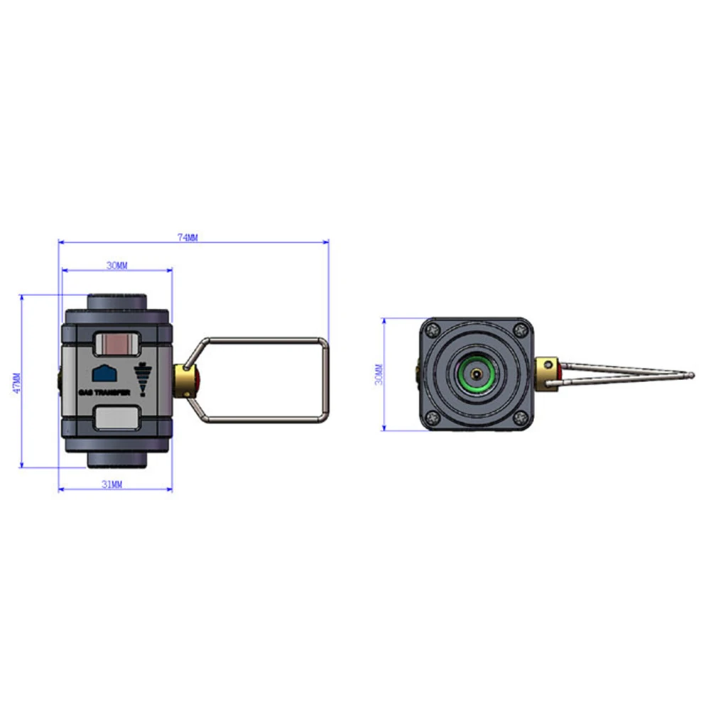 

Адаптер для газового баллона для кемпинга, конвертер для заправки газа, комплектация 1.18 1.18 2.91 дюйма, латунь и алюминиевый сплав