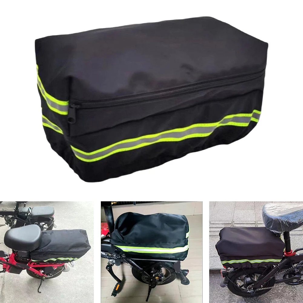 

Крышка аккумуляторного отсека для велосипеда Крышка аккумулятора для электронного велосипеда Дизайнерский карман Двухслойный дизайн Легкое хранение Эластичная лента снизу