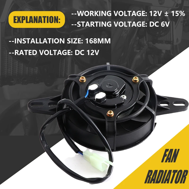 200cc 250cc 300cc Motorcycle Cooling Fan 120mm Dirt Pit Bike Motorcycle ATV Quad Oil Cooler Water Radiator Electric 12V