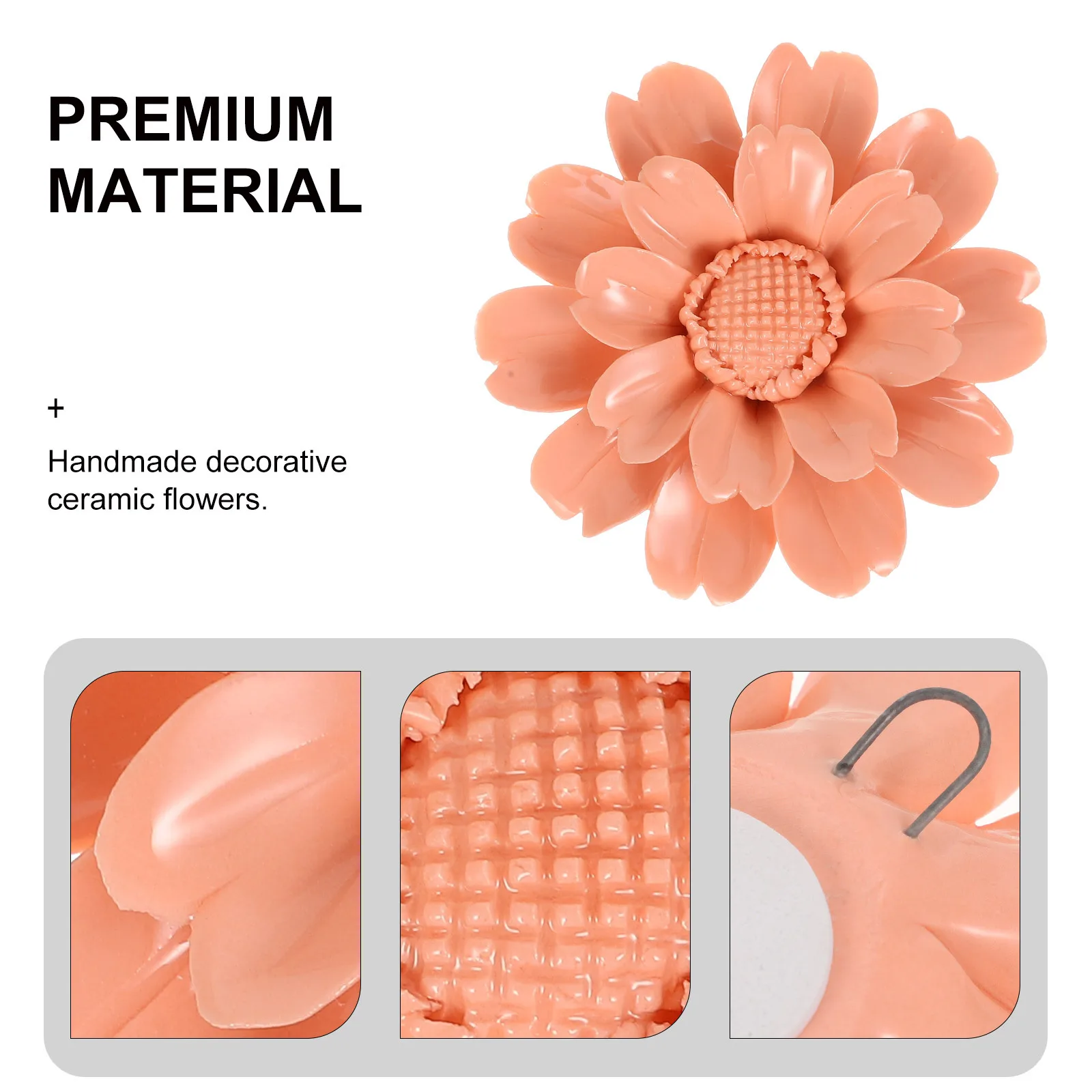 

Ceramic Sunflower Wall Hanging Ornament Home Decoration Flower Wall Art Decorative Accessory for Living Room Bedroom