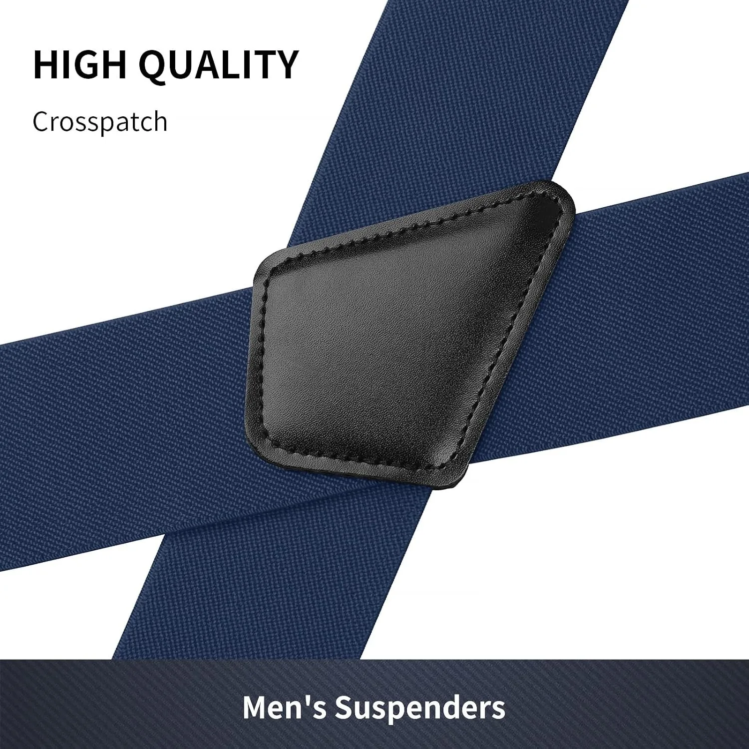 Hosenträger für Herren, Hosenträger mit starken 5,1 cm breiten, 4 Clips, robust, für Herren, hochelastisch, verstellbare Hosenträger im X-Stil – Detail 26