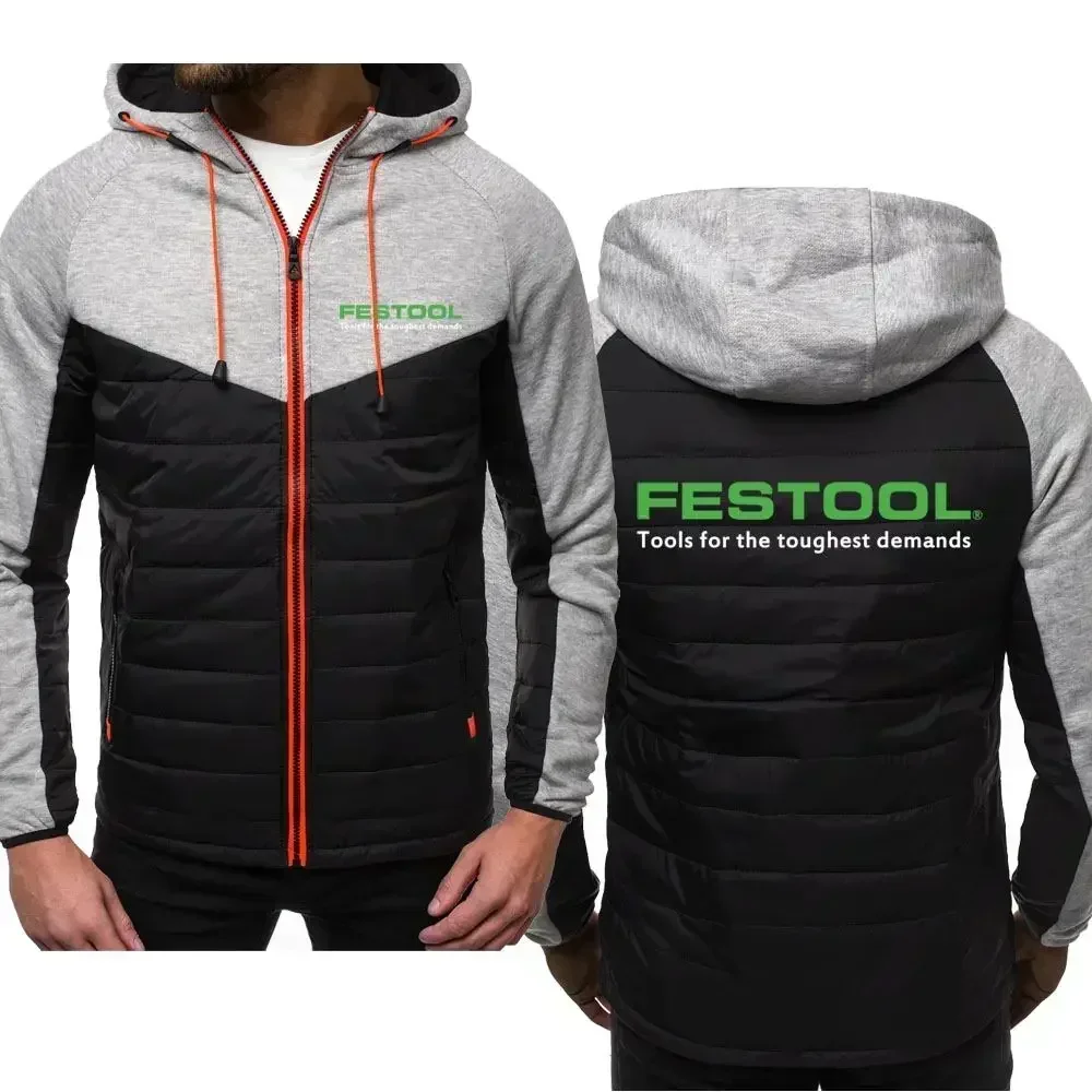 Festool Logo Printed Workwear Casual Zipper Jacket Men's Spring and Autumn Hoodie Team Uniform Pullover European Sizes