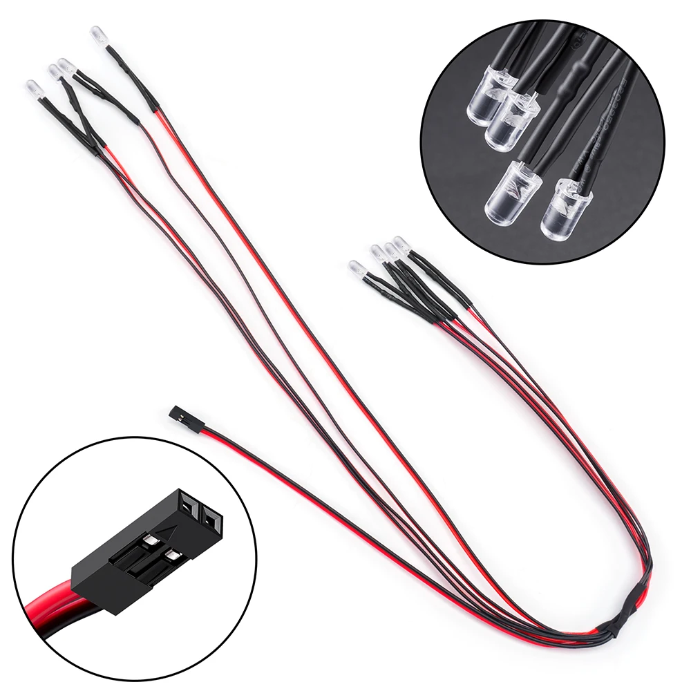TRINOOD Extended Front Rear LED Light Kit For 1/10 Kyosho FZ02L RC Touring Car Lighting Upgrade Parts