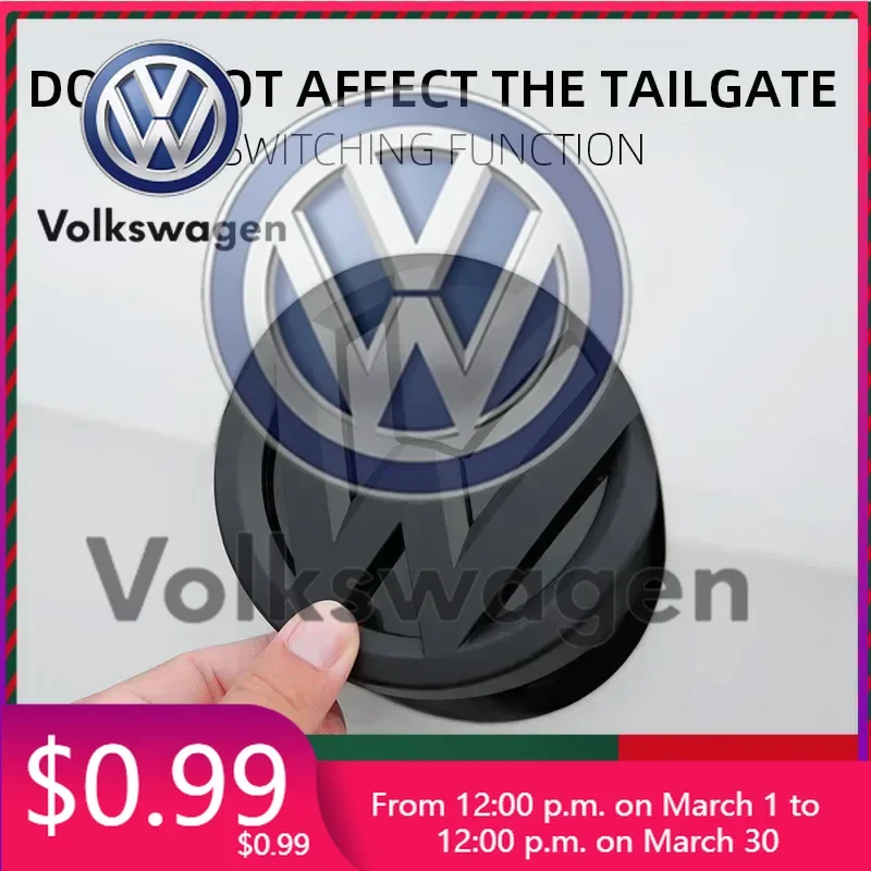 

Наклейка на автомобиль VW Volkswagen, глянцевая черная, для передней решетки, эмблема на крышку багажника, наклейка с логотипом для VW Volkswagen.