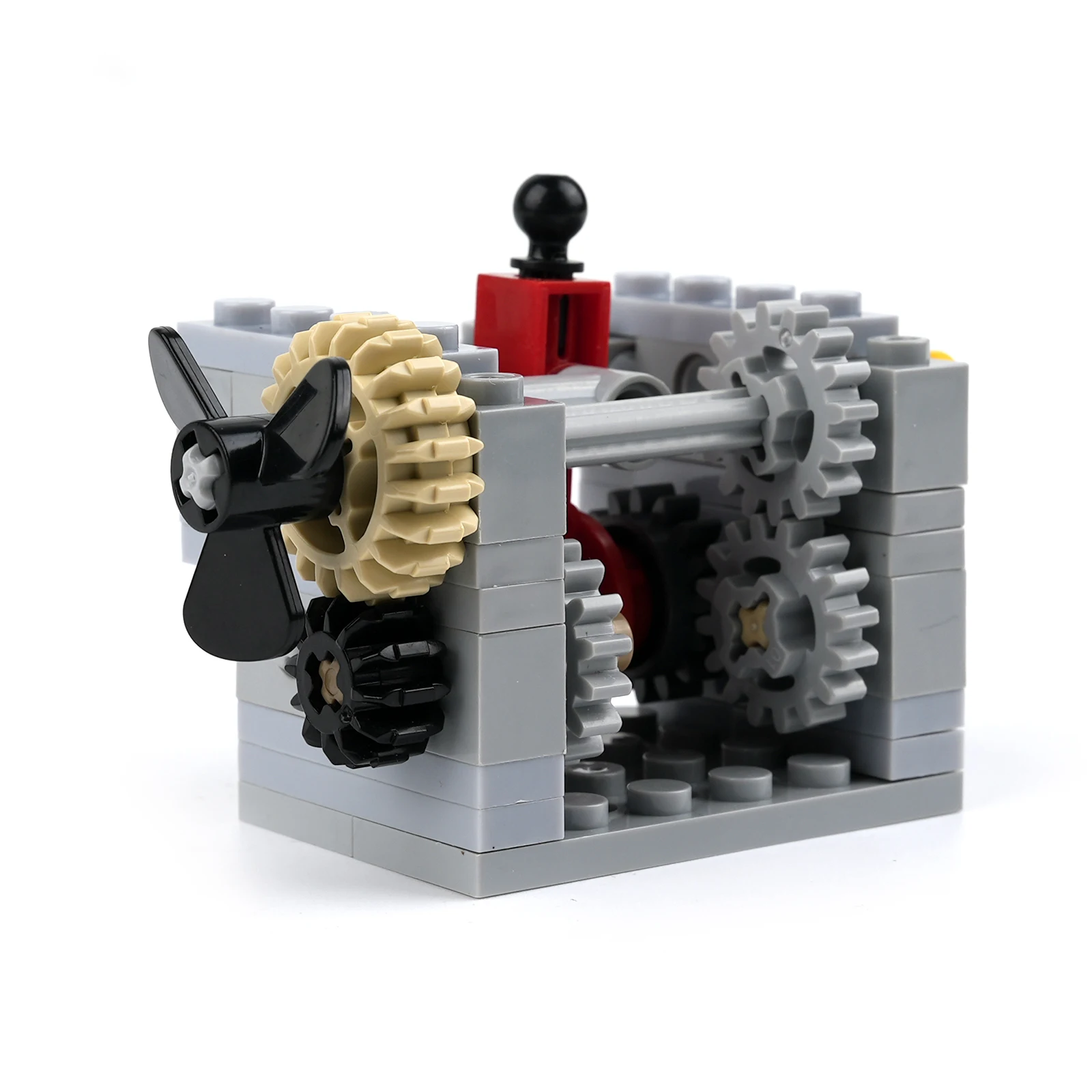 MOC 2 속도 기어 박스 빌딩 블록 기술 부품 조립 모델 STEM 교육 장난감 역학 변속기