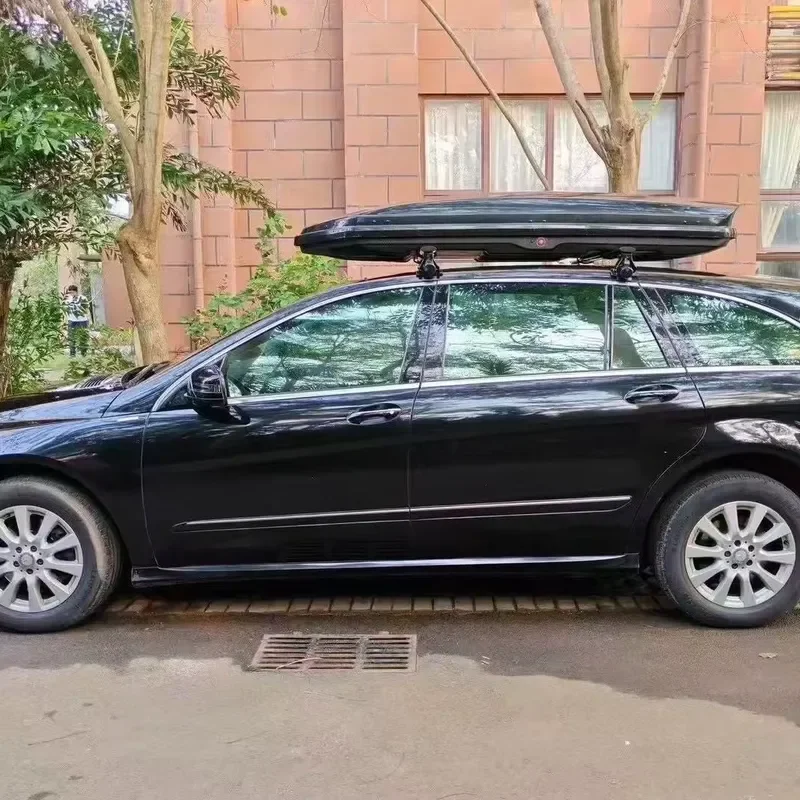 600L Hard Plastic Roof Box Ultra Thin Car Top Cargo Carrier Trunk Storage Container Universal Fit for SUV Sedan Vehicle