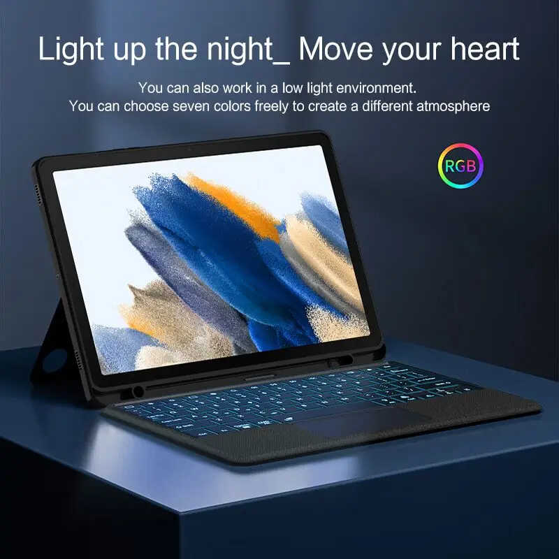 Touchpad Keyboard For Samsung Galaxy Tab A8 10.5" 2021 SM-X200 SM-X205 Case Tab A8 10.5 Inch Detachable Magic Keyboard Cover