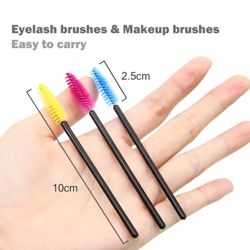 500Pcs Einweg Wimpern Verlängerung Augenbraue Pinsel Mascara Zauberstab Applikator Spooler Auge Wimpern Kosmetik Pinsel Set Make-Up-Tools