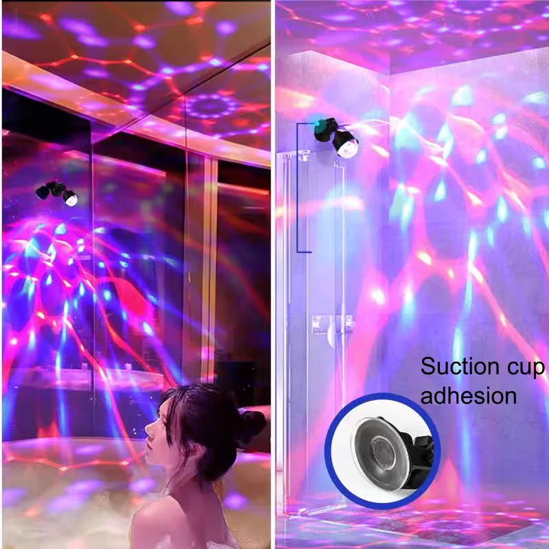 USB voiture LED lampe d'ambiance scène Disco lumière RGB veilleuse avec Rotation automatique pour voiture décoration de noël projecteur lumière