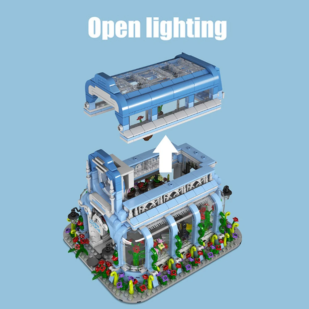 絶妙な植物園ビルディングブロック建築モデル子供のおもちゃデスクトップ装飾ギフトセット