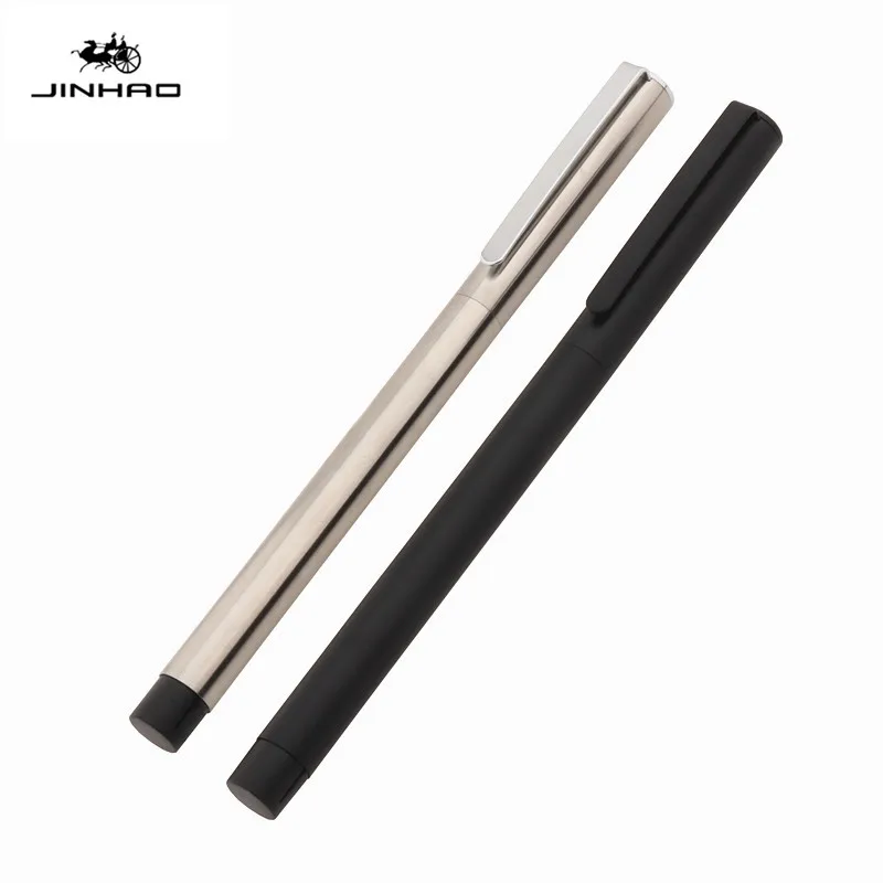 Jinhao 65 قلم حبر مكتب أسود فضي اللون لوازم مكتبية مدرسية للطلاب أقلام حبر #6