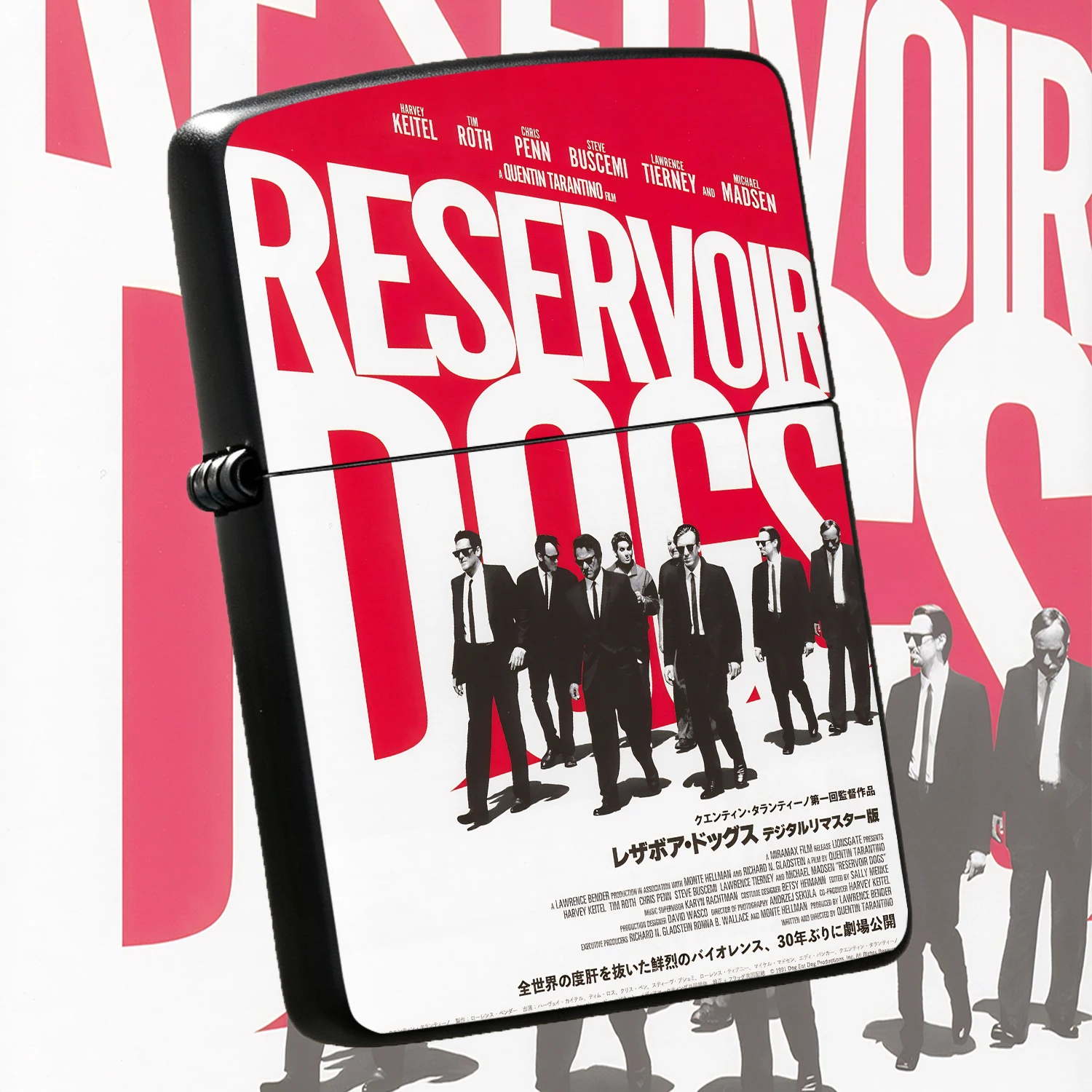 Creative Reservoir Dogs Movie Poster Style Lighter Retro Art Print Portable Igniter Classic Film Peripheral Practical Accessory Suitable For Daily Carrying Multiple Scenes Ideal For Gifting And Personal Use Unique Trendy Decorative Igniter