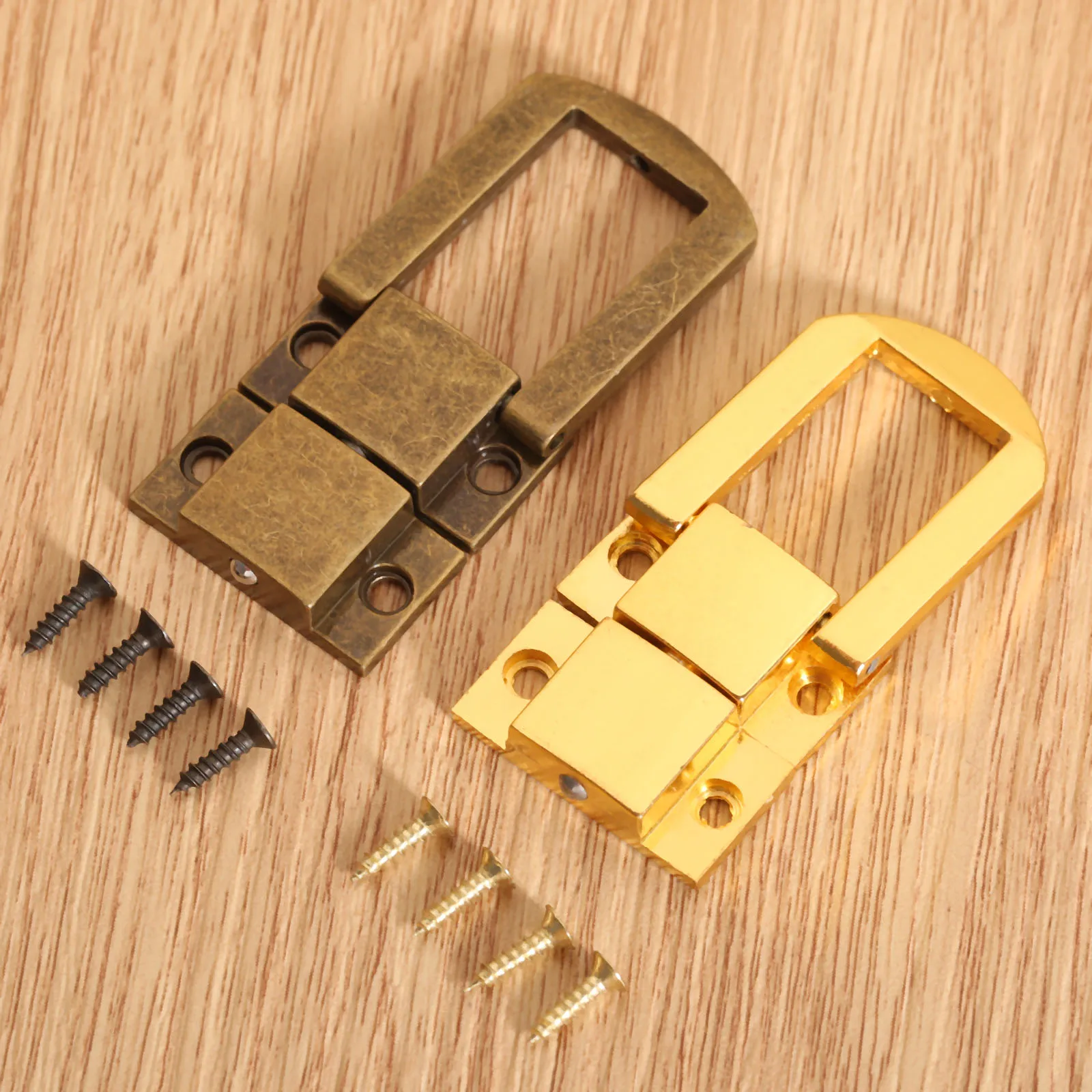 1pc  Vintage Box Latch Hasps  30*24m Wooden Jewelry Box Decorative Padlock Hasps Latch With Screw Furniture Hardware