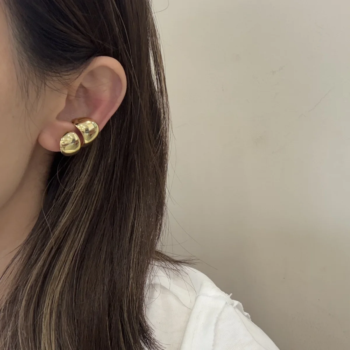 1PC Exaggerated Punk Chuncky Metal Ear Cuffs Earrings for Women Minimalist Trendy Design No Piercing Ear Clip Party Jewelry Gift