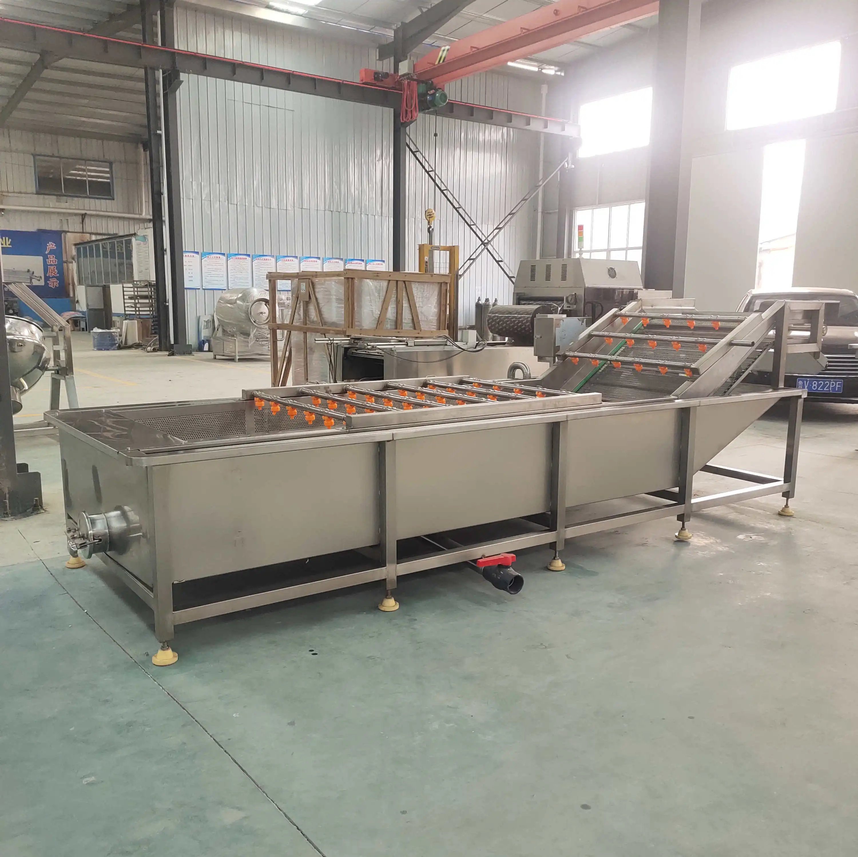 Industrial Commercial Fruit And Vegetable Bubble Washing Cleaning Machine Food Processing Machinery