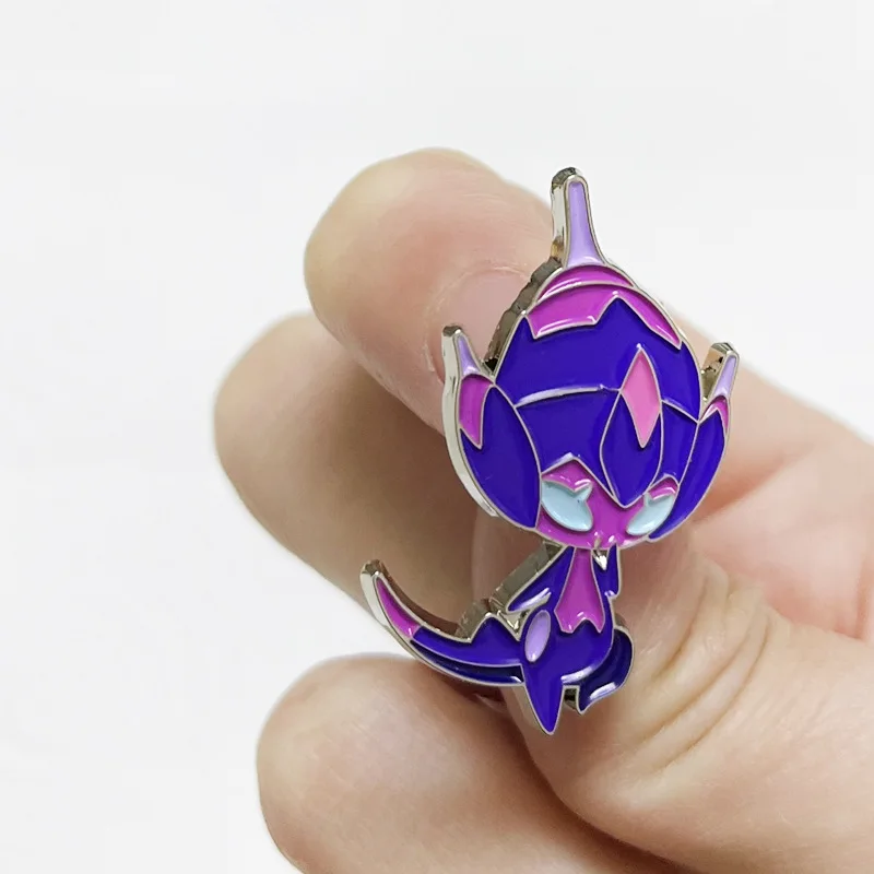 Insignias de maletín de juego de Anime para mujer, broches de esmalte de dibujos animados, alfileres de solapa para mochilas, accesorios de joyería